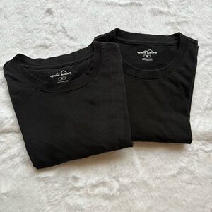 Eddie Bauer Black Crew Neck Short Sleeve Tees